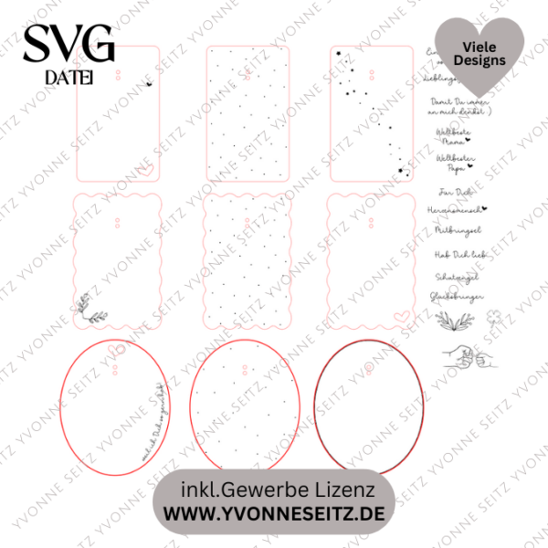 Laserdatei Halter für Schlüsselanhänger Glücksbringer Verpackung Kleinigkeiten Geschenkidee SVG Laser Datei