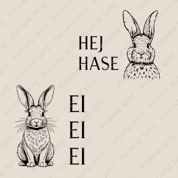 SVG Laser Datei Gravur EIEIEI Hase Hej Hase Hasengravur Lineart Bedeutung