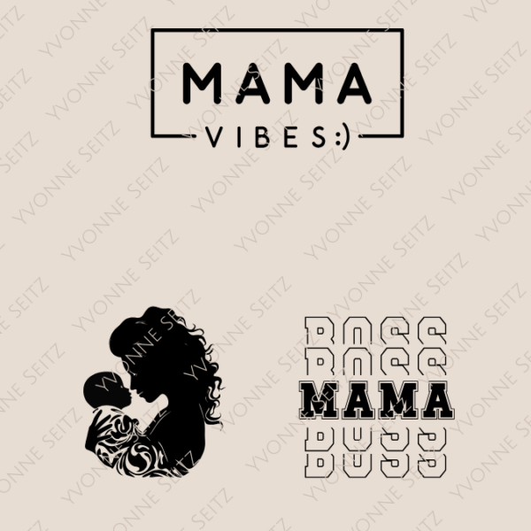 SVG Laser Datei Gravur MAMA VIBES