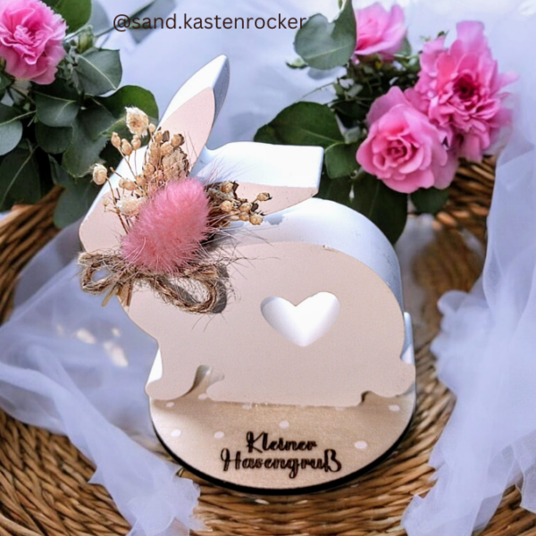 SVG Laser Datei - Frühling Ostern Geschenkscheiben und Stecker für Gießteile Kerzenständer Blumen 9 Designs Laserdatei für 3mm und 4mm dickes Holz – Bild 20