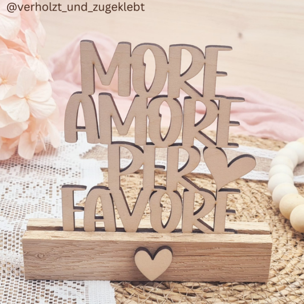 SVG Laser Datei Schriftzug für Klötzchen Easy Sticks MORE AMORE PER FAVORE MORE AMOR POR FAVOR Amore Mio Ti Amo Liebe Valentinstag Lasercut – Bild 11