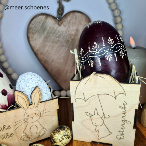 3 mm und 4 mm Ostern Geschenkbox in 3 Größen für Kleinigkeiten Osterhasen Eier Osterkörbchen Ostergeschenk SVG Laserdatei Laserfile Lasercut – Bild 23