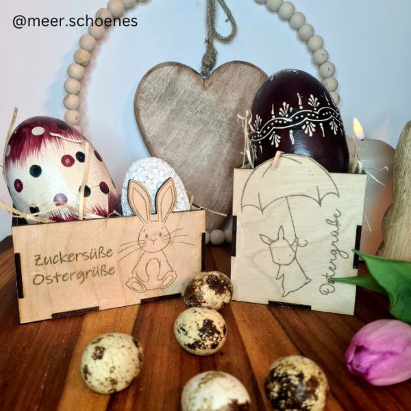 3 mm und 4 mm Ostern Geschenkbox in 3 Größen für Kleinigkeiten Osterhasen Eier Osterkörbchen Ostergeschenk SVG Laserdatei Laserfile Lasercut – Bild 24