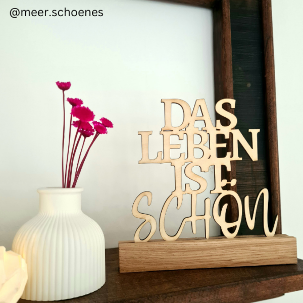 SVG Laser Datei Schriftzug für Klötzchen Easy Sticks DAS LEBEN IST SCHÖN – Bild 12