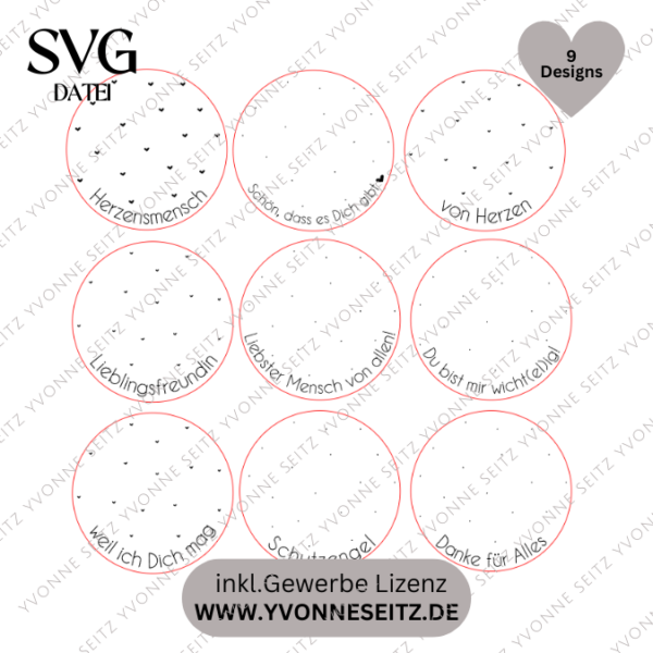 SVG Laser Datei - Geschenkscheiben für Gießteile Kerzenständer Blumen 9 Designs Laserdatei – Bild 2