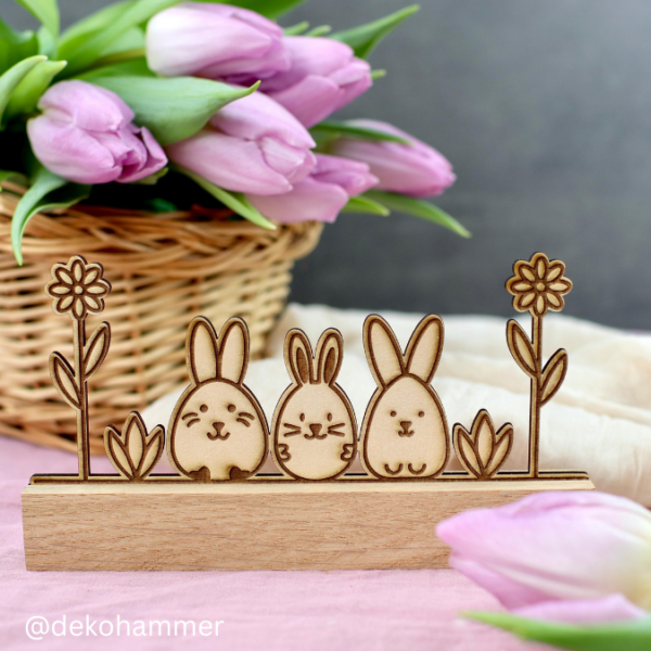 SVG Laser Datei für Klötzchen Easy Sticks OSTERN Klötzchendatei Hasen Osterhasen Lasercut – Bild 2