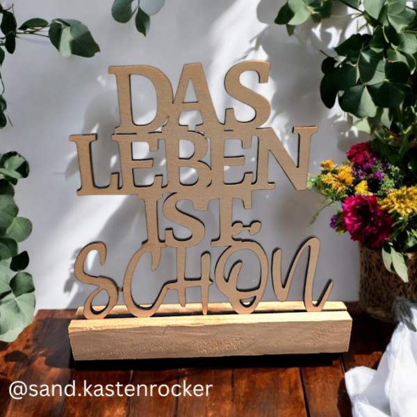 SVG Laser Datei Schriftzug für Klötzchen Easy Sticks DAS LEBEN IST SCHÖN – Bild 8