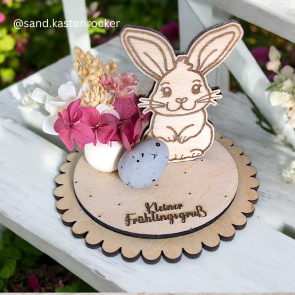 SVG Laser Datei - Frühling Ostern Geschenkscheiben und Stecker für Gießteile Kerzenständer Blumen 9 Designs Laserdatei für 3mm und 4mm dickes Holz – Bild 13