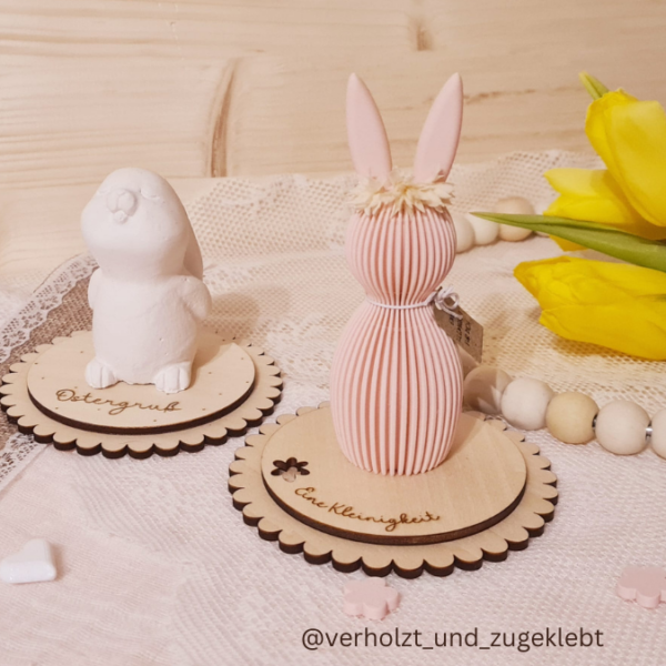 SVG Laser Datei - Frühling Ostern Geschenkscheiben und Stecker für Gießteile Kerzenständer Blumen 9 Designs Laserdatei für 3mm und 4mm dickes Holz – Bild 19