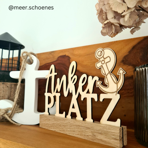 SVG Laser Datei Schriftzug für Klötzchen Easy Sticks Ankerplatz Anker Heimathafen 3 Designs Lasercut – Bild 2