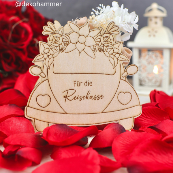 SVG Laser Datei - 3mm 4mm Bulli Bus für Blumen oder Geldgeschenk Geschenkbox Hochzeitsgeschenk Hochzeit Flitterwochen Reiselust Laserdatei – Bild 2